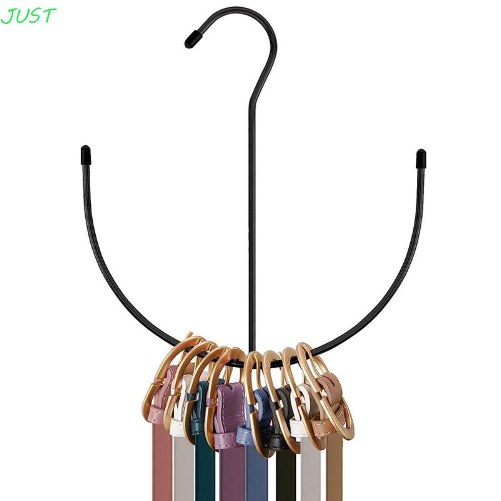 Just ไม้แขวนเข็มขัด, Iron U Shaped Belt Storage Rack, มัลติฟังก์ชั่นน้ําหนักเบา Heavy Duty ประหยัดพื้นที่ Tie Organizer หมวก