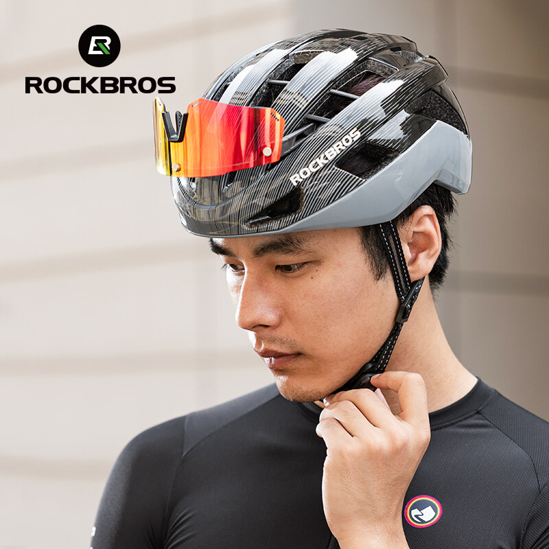 ROCKBROS หมวกกันน็อคขี่จักรยานเบาแบบบูรณาการแอโรไดนามิกปรับป้องกันการกระแทกระบายอากาศขี่หมวกกันน็อคกีฬาอุปกรณ์จักรยาน
