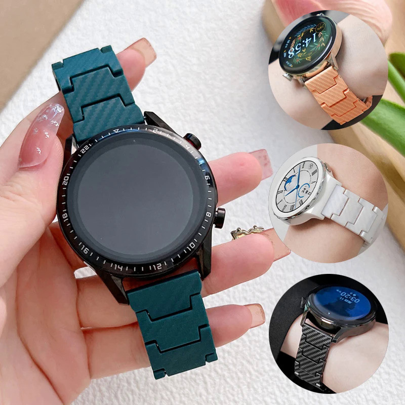 Carbon Fiber Strap For Samsung Galaxy 7/6/5/4/4 classic/46mm/42mm/5pro 20mm 22mm Bracelet huawei wat