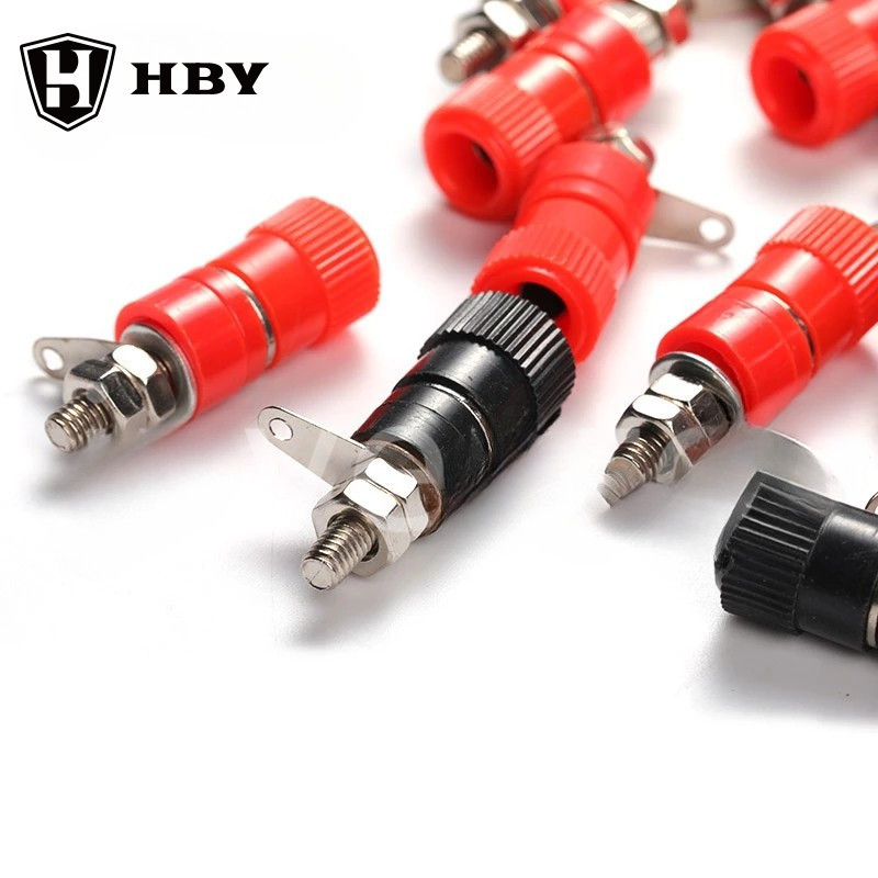 10pcs ซ็อกเก็ต Terminal บล็อก JS-910B JS-919 4 มม.เครื่องขยายเสียง Connector Binding โพสต์ Banana Plug Jack Mount