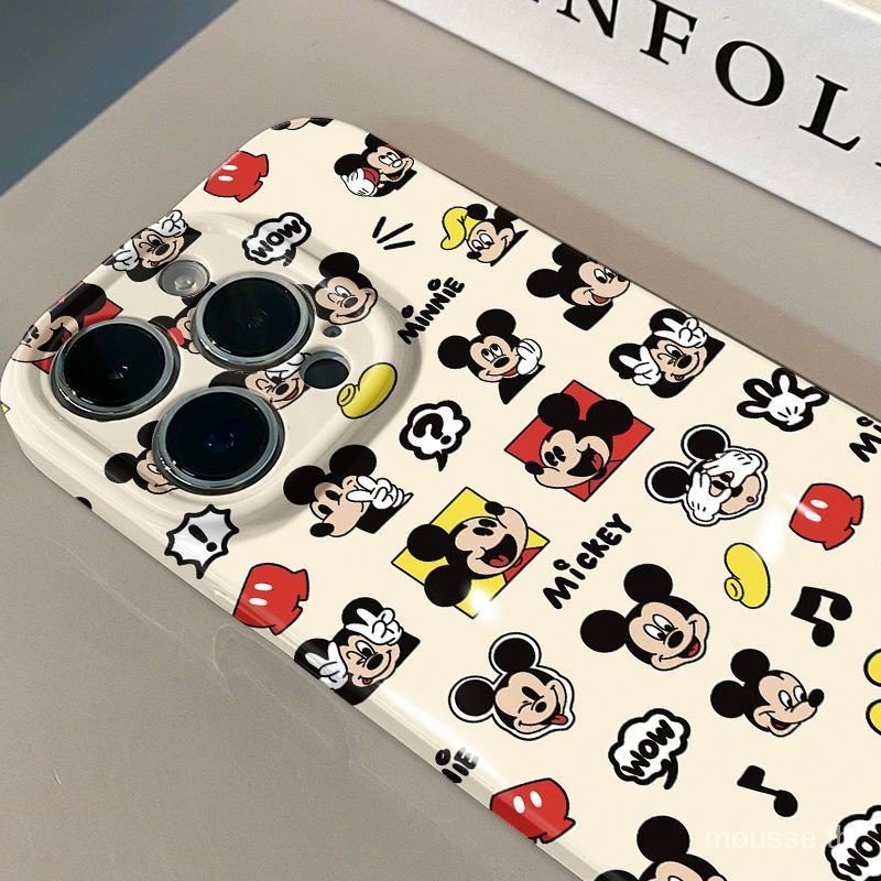 สติกเกอร์ลายการ์ตูนมิกกี้สำหรับครอบครัวเคสโทรศัพท์มือถือซัมซุงสำหรับ A14 S23 S22 S24 PLUS A11 A24เคสโทรศัพท์มือถือ A53 4/5G A04/a04e ป้องกันการเคาะ A12/M12 A55เคสแข็งป้องกันรอยขีดข่วน itck