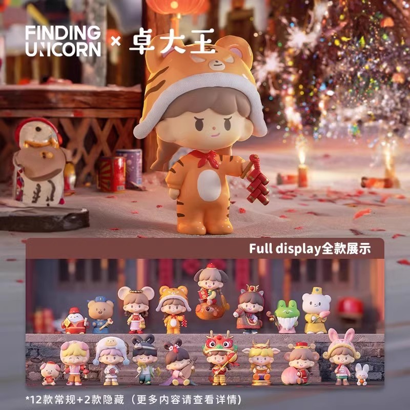 Findinding UNICORN ZZOTO N ปี Apple Village Series Mystery กล่องรูปตุ๊กตาอินเทรนด์เล่นตกแต่งของขวัญวันเกิดสาว