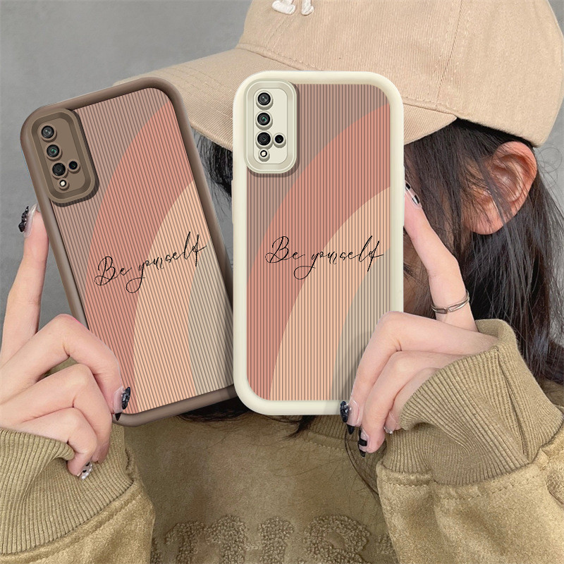 Fresh Rainbow Strip สําหรับ Huawei Y6P Y7A Y7 Pro Y7 Prime Y9 2019 Y9 Prime Nova 5t 6se 7i P30 P30 Pro Honor X9A X9B สไตล์เรียบง่ายสวมใส่เคสโทรศัพท์