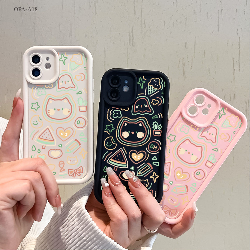 OPPO A18 A17 A38 A31 A15 A16 A3S A58 A54 A94 A57 A7 A5S A12 A9 A16K A78 A74 A76 Reno 10 5 Pro 4G 5G 2020 เคสออปโป้ JTK