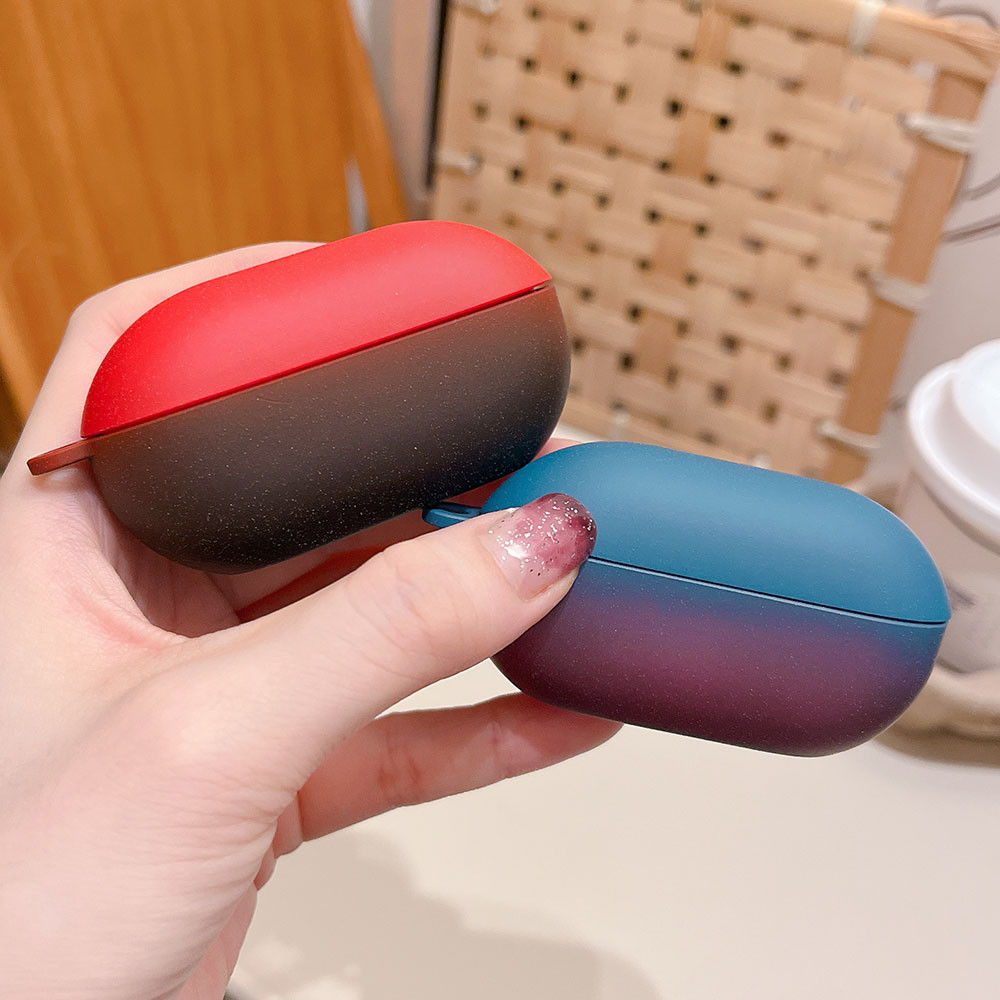 เคสสีไล่ระดับสีสําหรับ Beats Solo Buds เคสหูฟัง Hard PC หูฟังไร้สายบลูทูธฝาครอบป้องกันสําหรับ Beats 