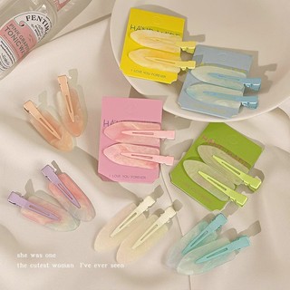 น่ารักไล่โทนสีสีที่ไร้รอยต่อกิ๊บด้านคลิปเรียบกิ๊บเครื่องประดับผม