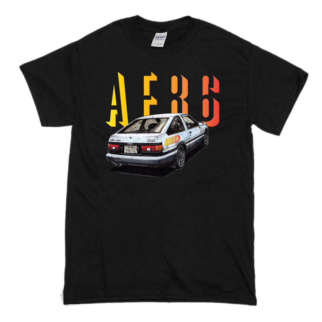 Ae86 Trueno Initial D Jdm เสื้อเชิ้ตเสื้อยืดแขนสั้นผ้าฝ้าย 100%