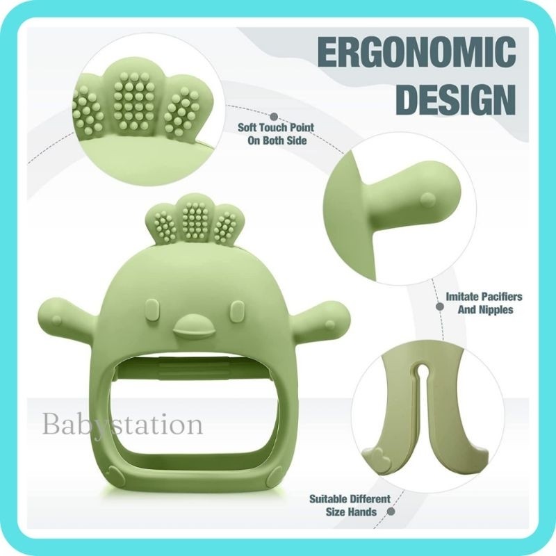 ซิลิโคนยางกัดใส่ข้อมือ สำหรับเด็กอายุ 0-6, 6-18 เดือน