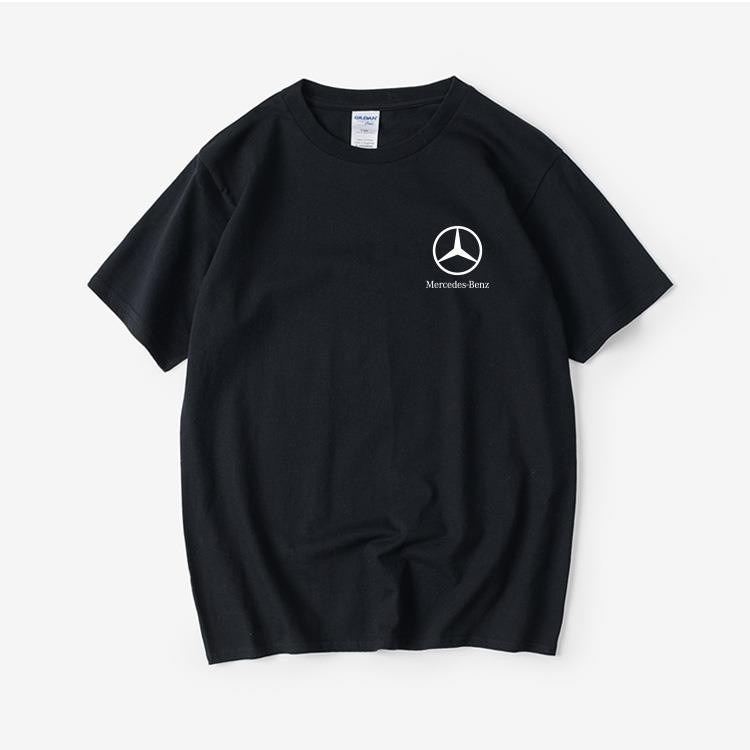 เสื้อยืดโอเวอร์ไซส์โลโก้รถ Mercedes-Benz โลโก้รถ AMG print t-shirt