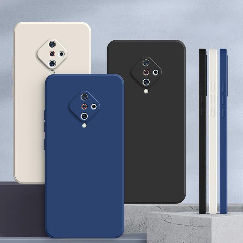 เคส Vivo S1 Pro สีทึบ Vivo S1Pro เคสซิลิโคนป้องกันการตกสีธรรมดาเรียบง่าย YT