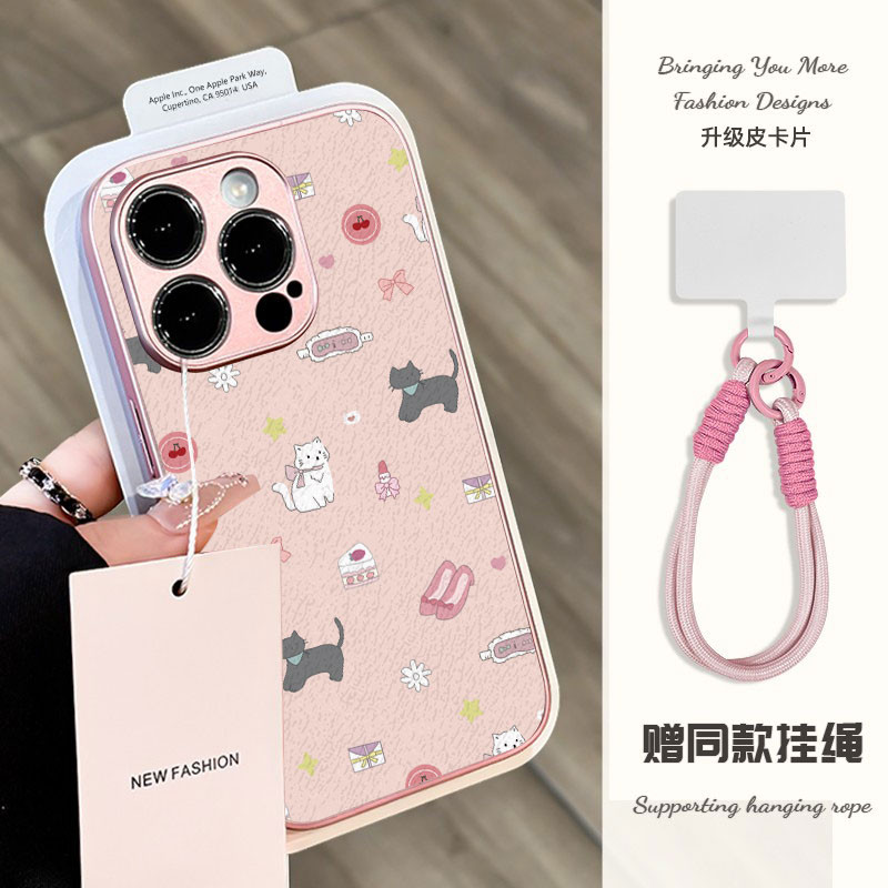 สําหรับเคส iPhone IP6 PRO MAX IP11 IP12 IP13 IP14PLUS สาวสายรุ่น IPXS MAX IP15PRO MAX IP 16เคสโทรศัพท์น่ารัก