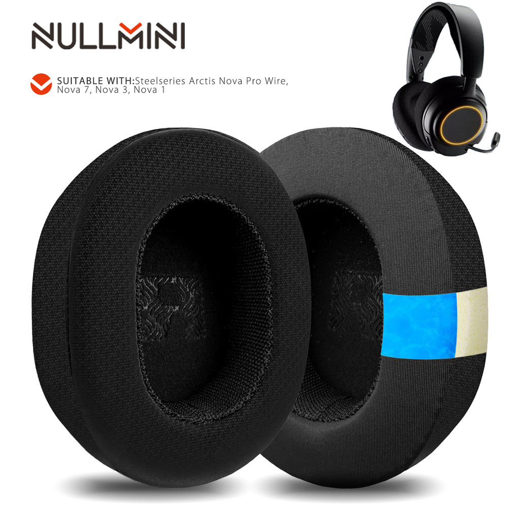 Nullmini เปลี่ยนแผ่นรองหูฟังสําหรับ Steelseries Arctis Nova Pro Wire, Nova 7,3,1 หูฟัง Cooling Gel แผ่นรองหูฟังแถบคาดศีรษะ