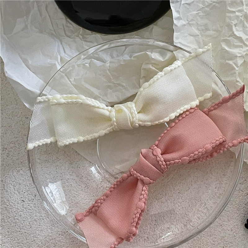 กิ๊บติดผมหน้าผาก โบว์ เจ้าหญิงเกาหลี น่ารัก ย้อนยุค เครื่องประดับผม สําหรับผู้หญิง - รูปที่ 4