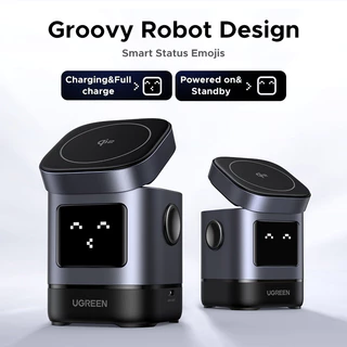 Ugreen Uno แท่นชาร์จไร้สายแม่เหล็ก 2 in 1 Magnetic Wireless Charger 25W Max Qi2 15W Max รุ่น 45775