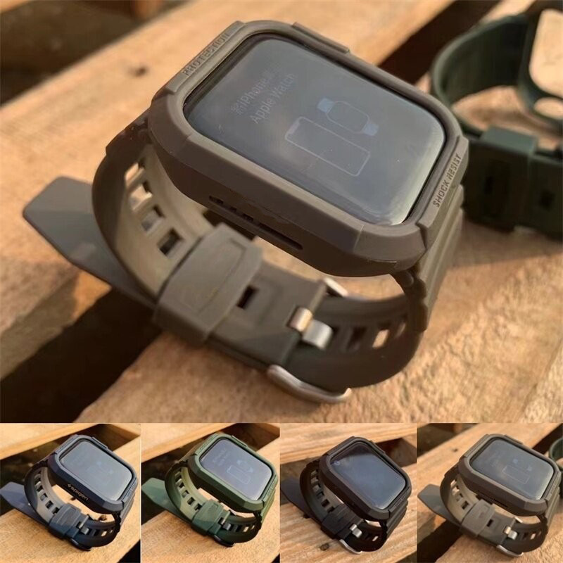 SPIGEN สายนาฬิกาข้อมือซิลิโคน สําหรับ Apple Watch 49 มม. 40 มม. 41 มม. 44 มม. 42 มม. 45 มม. iwatch 9 8 7 6 5 4 se ultra