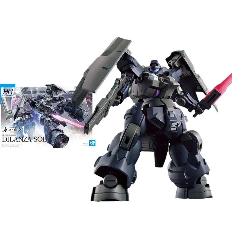 Bandai Original GUNDAM Model Kit อะนิเมะ HG แม่มดจาก MERCURY dilanza SOL Action figures ของเล่นของขว