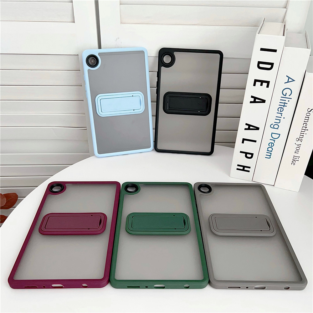 Stand Holder สําหรับ Samsung Galaxy Tab A A9 + A9 A8 A7 Lite S6 Lite11.0 "10.4 "8.7" 8.0 "2019 2023 การ์ตูนอะนิเมะสี่มุมหนา Anti-Fall กรณี