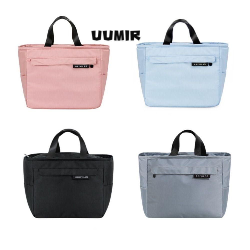 UUMIR Tote กล่องอาหารกลางวัน, กระเป๋าเก็บความร้อนแบบหนาแบบพกพา, ถุงเก็บอลูมิเนียมฟอยล์ฉนวนกันความร้อน Terylene คุณภาพสูงผู้ชาย