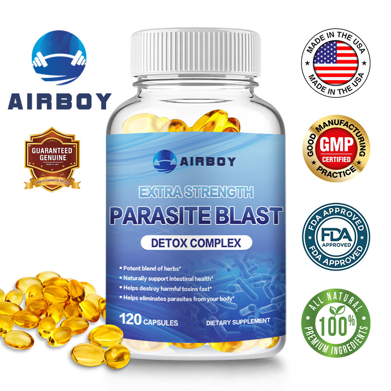 Airboy PARASITE BLAST - สมุนไพรผสมทรงพลัง - ช่วยทําลายสารพิษที่เป็นอันตรายและกําจัดพยาธิออกจากร่างกา