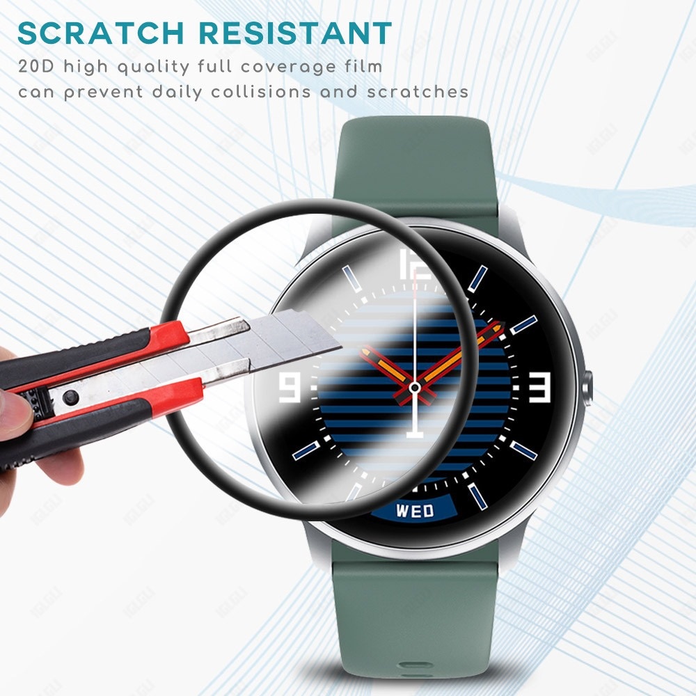 Imidid2 1-3 ชิ้น HD โค้งสีดําขอบฟิล์มกระจกนิรภัยสําหรับ IMIKI Imilab D2 SE1 SF1 SF1E ST1 TG1 KW66 W0