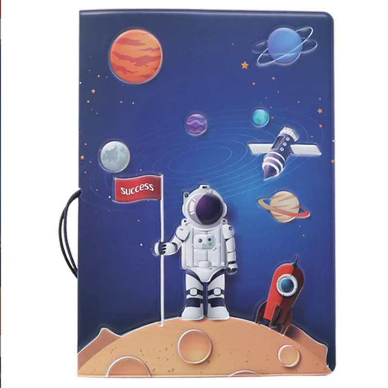 World Trip Astronaut Passport Wallet Pu Leather Passport Cover Men Women Travel Passport Holder Case