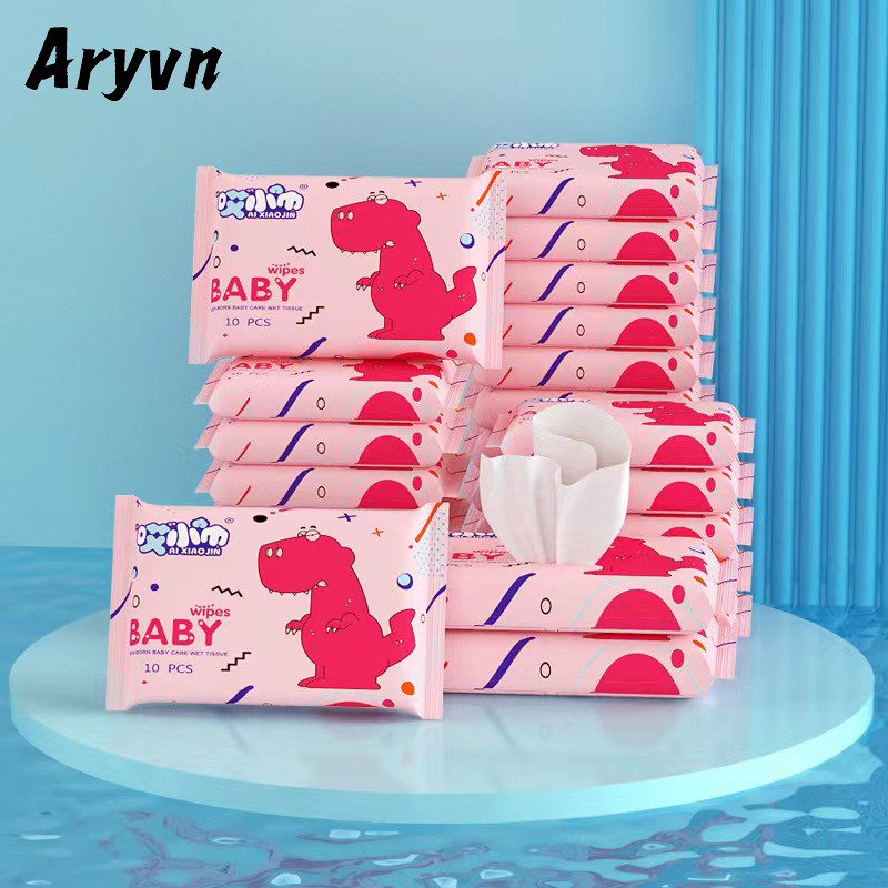 ARYVN ทิชชู่เปียกเด็ก ทิชชูเปียก ไม่มีแอลกอฮอล์และกรดต่างๆใช้งานสะดวก1/10/80แผ่น 1แพคมี