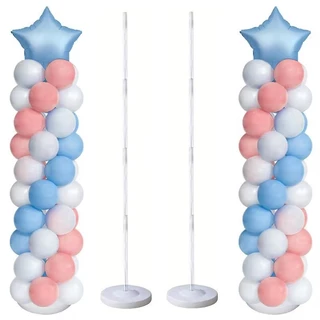 1/2/4 ชุดบอลลูน Arch Stand Kit/ลูกโป่งพลาสติกคอลัมน์ขาตั้ง/บอลลูนปรับได้ Tower Decor - สําหรับงานแต่งงานวันเกิด Party