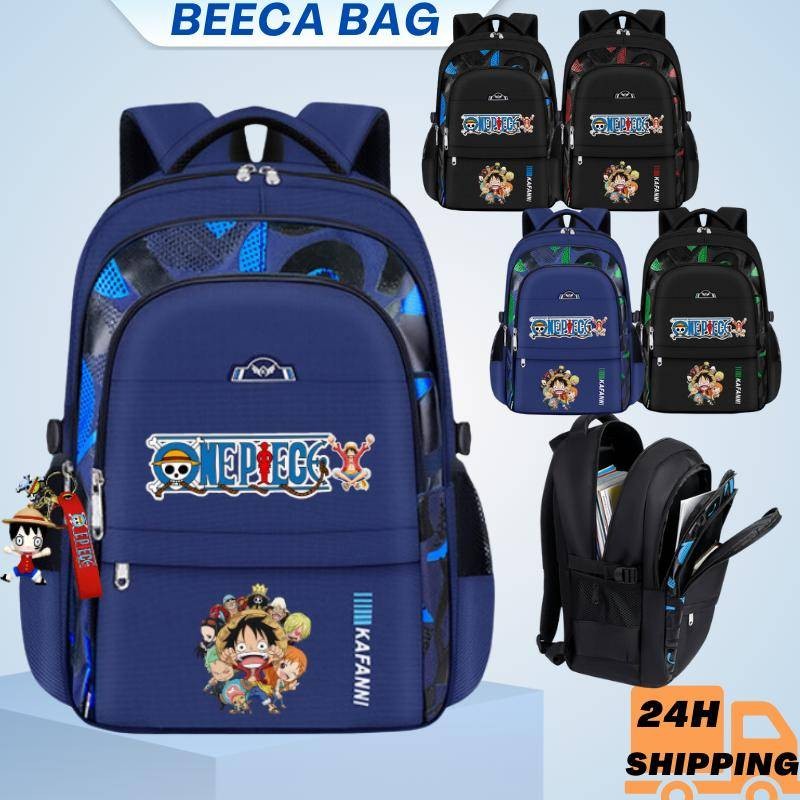 In stock)Luffy One piece pattern ป.2 กระเป๋านักเรียน กระเป๋าเป้สะพายหลัง กระเป๋านักเรียนเด็ก backpacks school bag