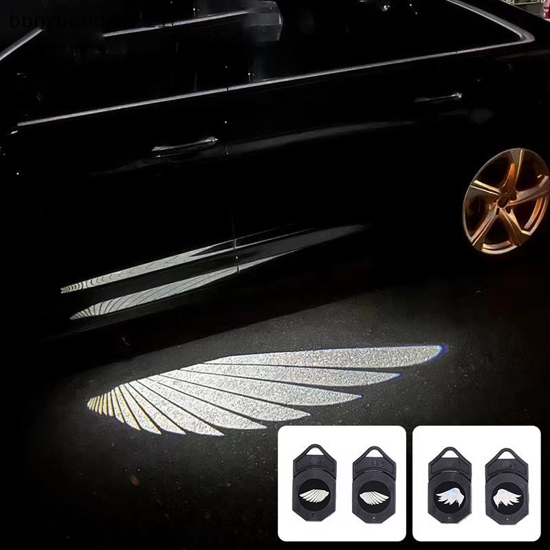 [BBNZDD] 2 ชิ้น Angel Wings ยินดีต้อนรับชิปไฟสําหรับประตูรถ Led ไร้สายยินดีต้อนรับเลเซอร์โปรเจคเตอร์โลโก้คลิป BVAH