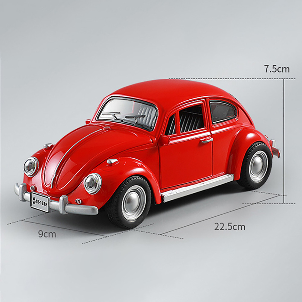 Klt 1:18 Volkswagen Beetle 1955 Diecast รุ่นรถโลหะผสมรถของเล่นคอลเลกชันของขวัญสําหรับเด็กเด็กผู้หญิง