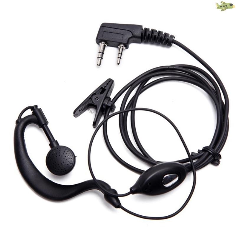 [UN] 2 Pin Walkie-Talkie ชุดหูฟังแบบมีสายสองทางวิทยุหูฟังสําหรับ Baofeng BF-888S UV5R Walkie Talkie 