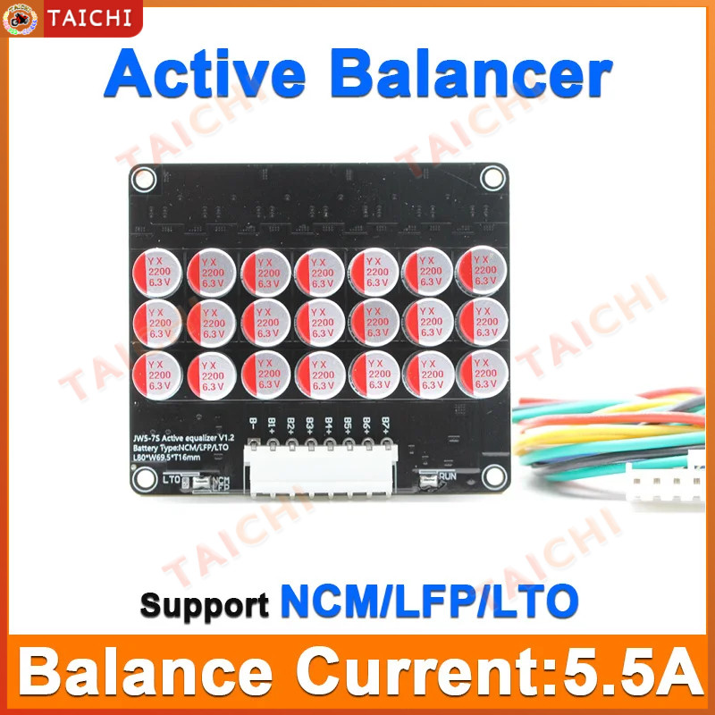 【✅CODจัดส่งจากประเทศไทย】Active Balance 5A บอร์ดเเอคทีฟบาลานซ์ สำหรับ/3S/ 4S /8sLiFePo4 Li-ion NMC