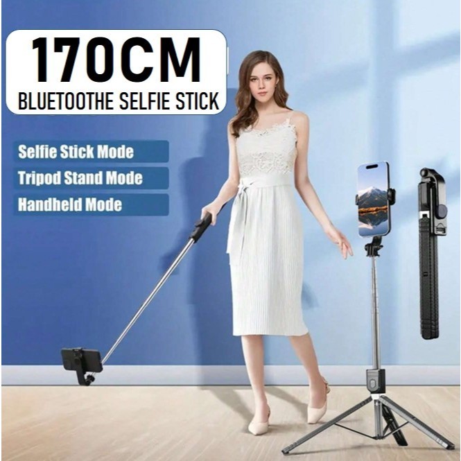 170 ซม.Selfie Stickขาตั้งกล้องที่วางโทรศัพท์มือถือMonopodบลูทูธชัตเตอร์ระยะไกลขาตั้งกล้องแบบพกพาTikt