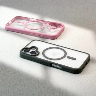 เคสแม่เหล็กใสสําหรับ iPhone 16/15/14/13/12/11 Pro Max อะคริลิคกันกระแทก กันลื่น ปกหลัง