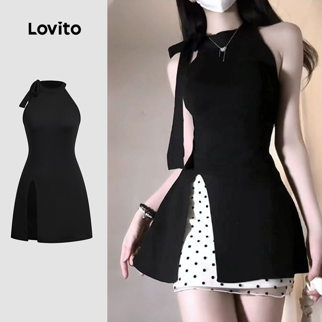 B138-JUL25-B-2-เสื้อกล้ามคล้องคอเปิดหลังแบบผูก-TKB138P2D229