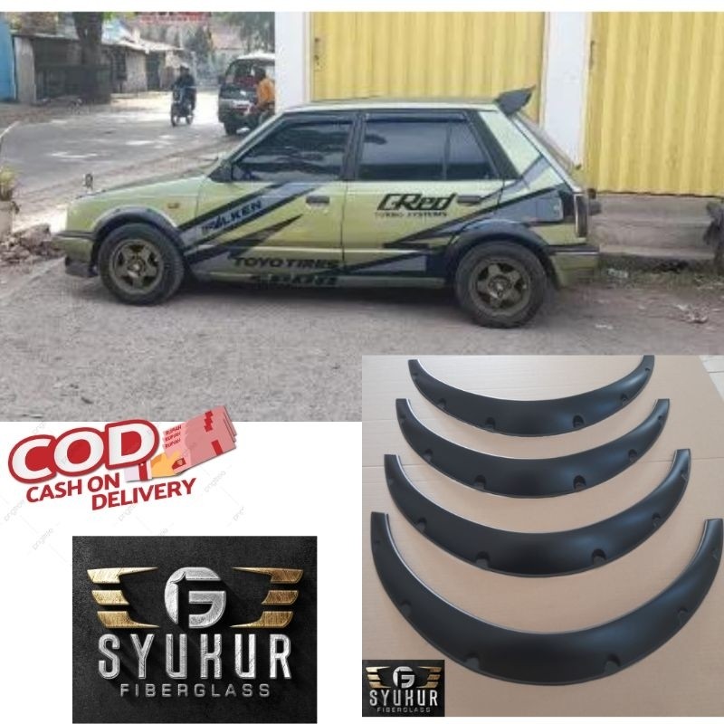 Keizustore Lips Mudguard Daihatsu Charade Over Fender 2 ชิ้นหรือ 4 ชิ้น