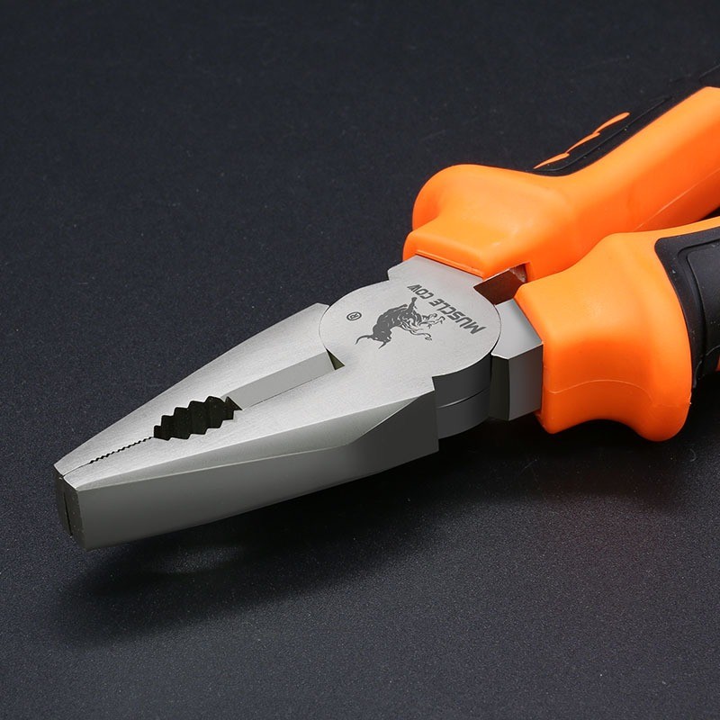 MUSCLE COW Pliers คีมช่าง​ 6 นิ้ว 3 ตัวชุด ปากจิ้งจก ปากแหลม ปากเฉียง ผลิตจากเหล็กกล้าโครเมียมอัลลอยด์ สำหรับงาน จับ ดัด - รูปที่ 6