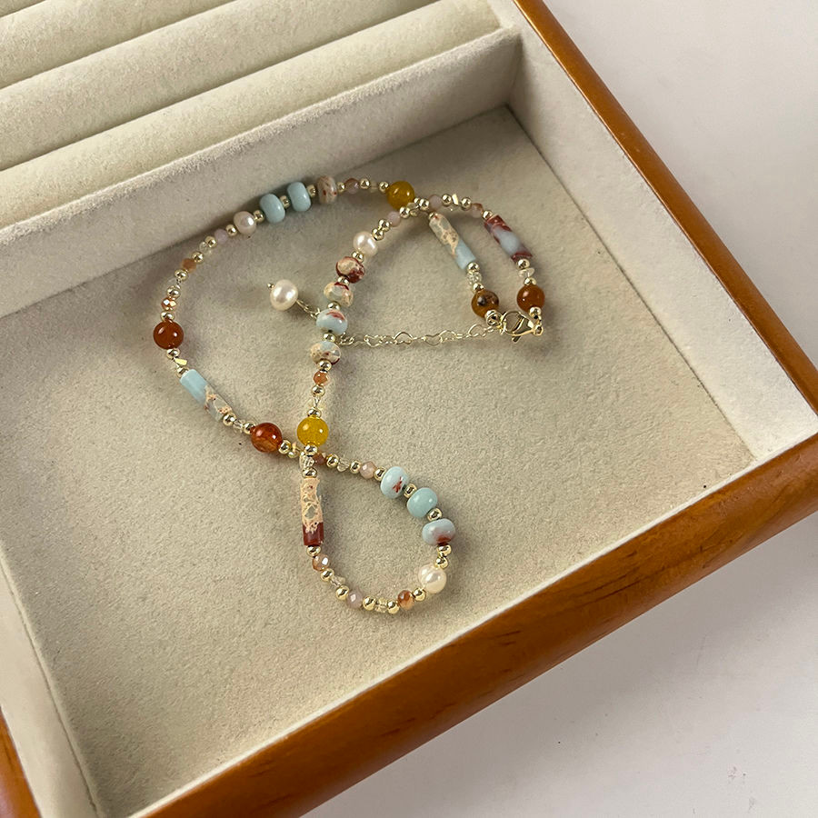 甜美少女小清新时尚复古精致串珠项链减龄锁骨链配饰Sweet Girl, Fresh, Fashionable, Retro, Exquisite Beadssjhk23d.th20250712