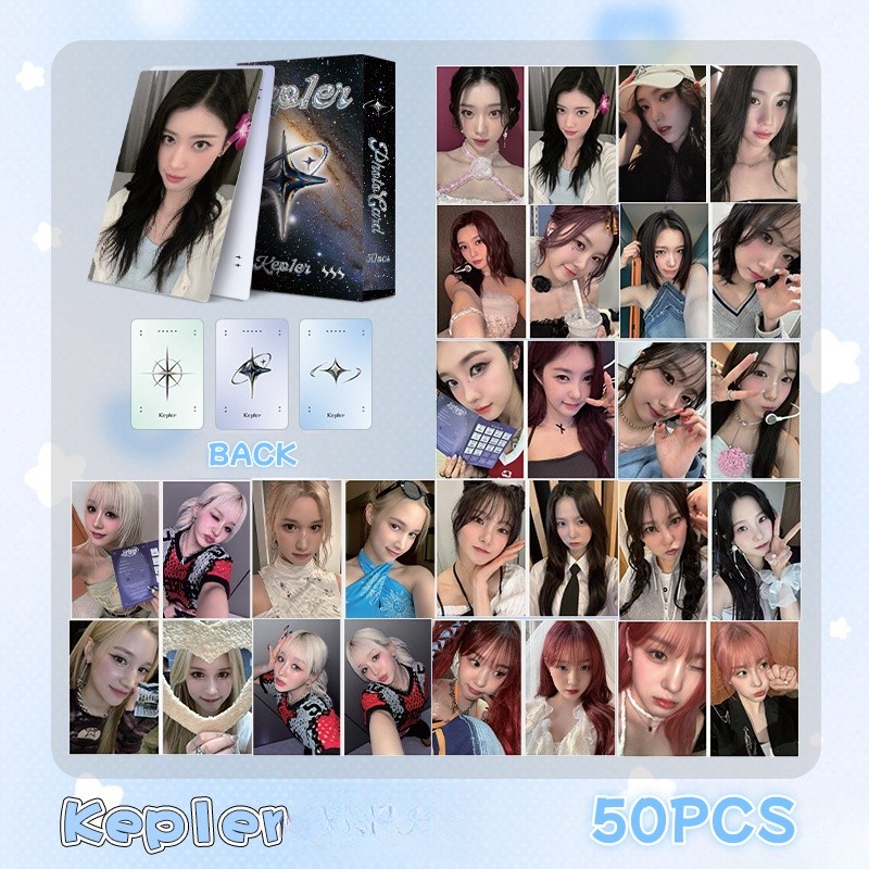 50 ชิ้น Kep1er Holographic การ์ด Lomo Magic ชั่วโมง Chaehyun Hiyyih Yujin Dayeon Youngeun Ye Seo Eza