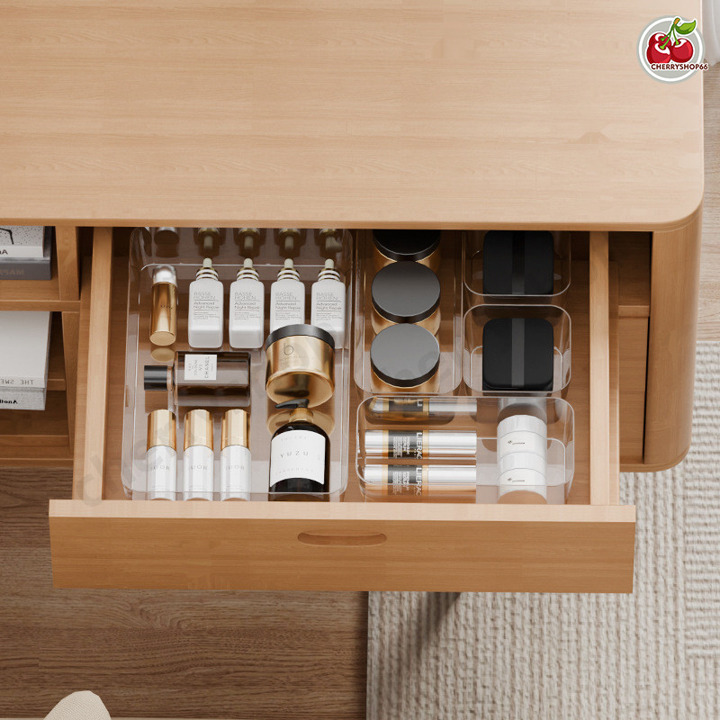 กล่องเก็บของใส กล่องใส่เครื่องสำอาง กล่องเก็บเครื่องสำอาง เก็บไว้เครื่องใช้สำนักงานเครื่องสำอางค์ - รูปที่ 3