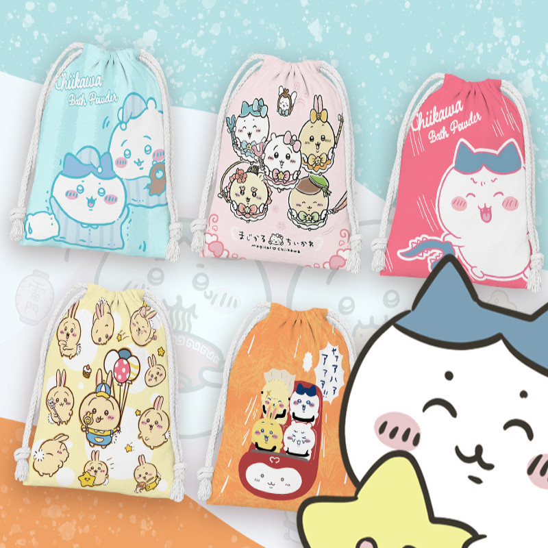 Chikawa chikawa Drawstring Bag Drawstring Bag Travel Sundries ชุดชั้นในถุงเก็บของเล่นกระเป๋าเครื่องส