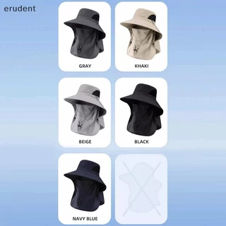 Erudent แฟชั่นฤดูร้อนหมวกกันแดดป้องกันรังสียูวีตกปลากลางแจ้งดวงอาทิตย์ปีกกว้างระบายอากาศหมวกชาวประมงที่ถอดออกได้ใหม่