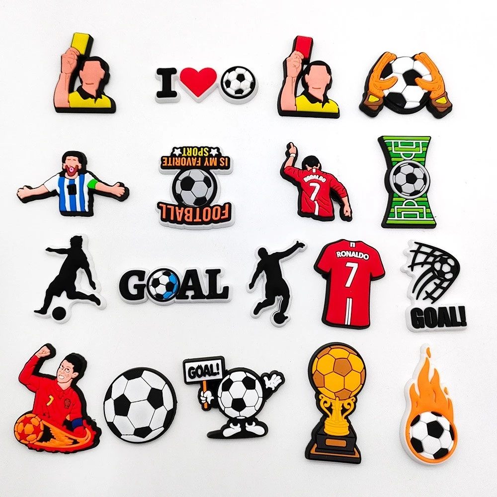 18 ชิ้น/เซ็ตรองเท้า Charm MEIDJ ตัวติดรองเท้า Pvc ตัวการ์ตูน สำหรับตกแต่ง MEIDJ Diy รองเท้าหัวโต ติดง่าย น่ารัก