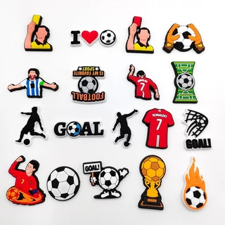 18 ชิ้น/เซ็ตรองเท้า Charm MEIDJ ตัวติดรองเท้า Pvc ตัวการ์ตูน สำหรับตกแต่ง MEIDJ Diy รองเท้าหัวโต ติดง่าย น่ารัก