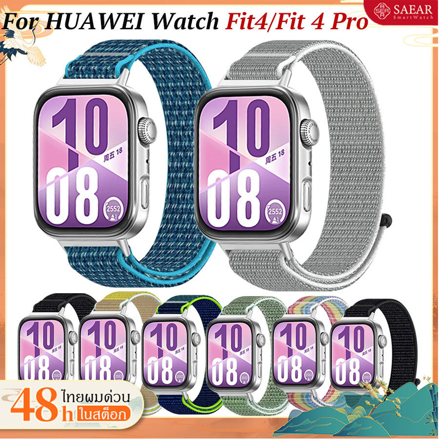 สายนาฬิกาไนลอน For HUAWEI Watch Fit 4 Fit 4Pro สายรัด Smartwatch เปลี่ยนสายรัด Sprot Strap ForHuawei