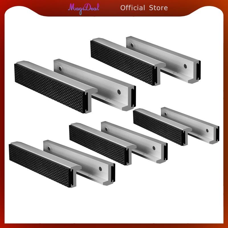 MagiDeal 75/100/125/150/200 มม.แม่เหล็ก Soft Pad Jaws Vise ชุดสําหรับเครื่องประดับประปา