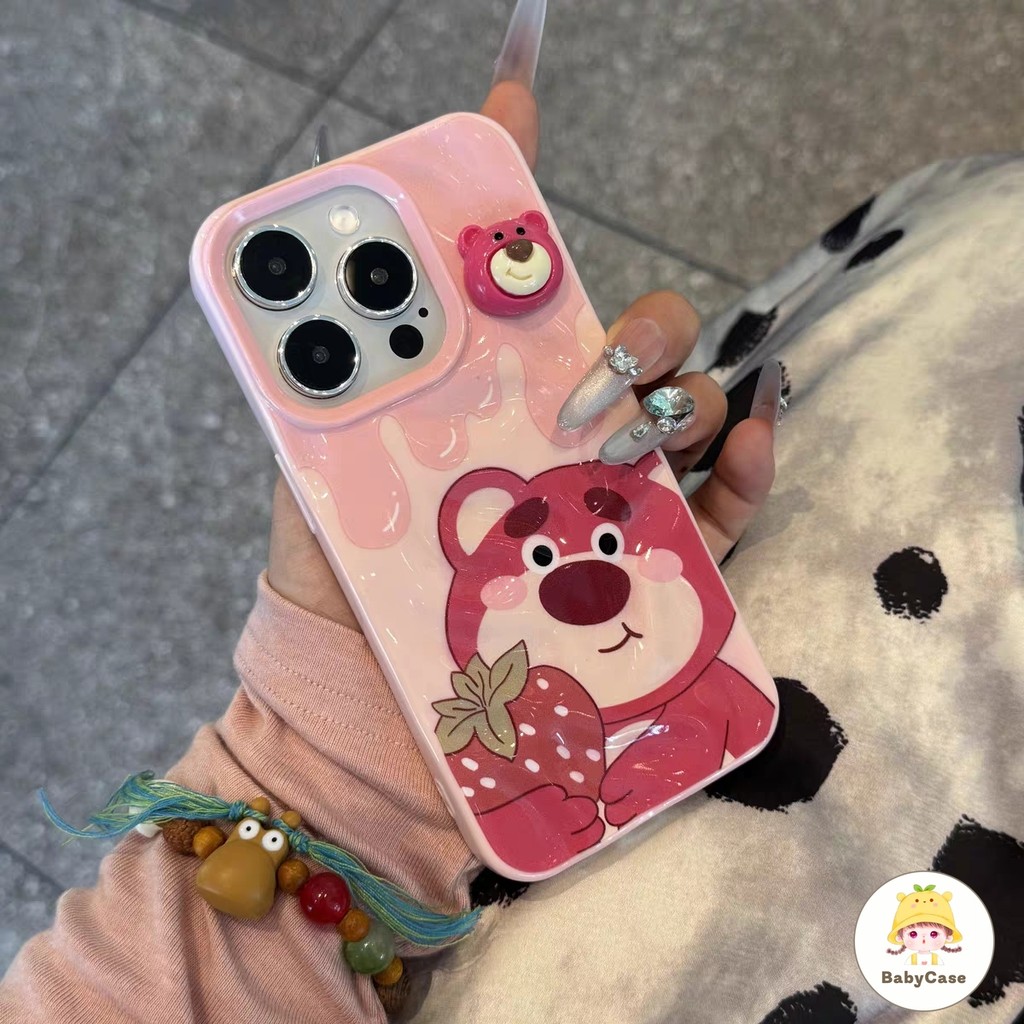 เคสไอโฟน 11 สำหรับ iPhone 15 13 16 11 14 12 Pro Max 15 14 16 6 6S Plus XR X XS ปกการ์ตูนล็อตโซ่วินนี่เดอะพูห์สุดน่ารัก - รูปที่ 4