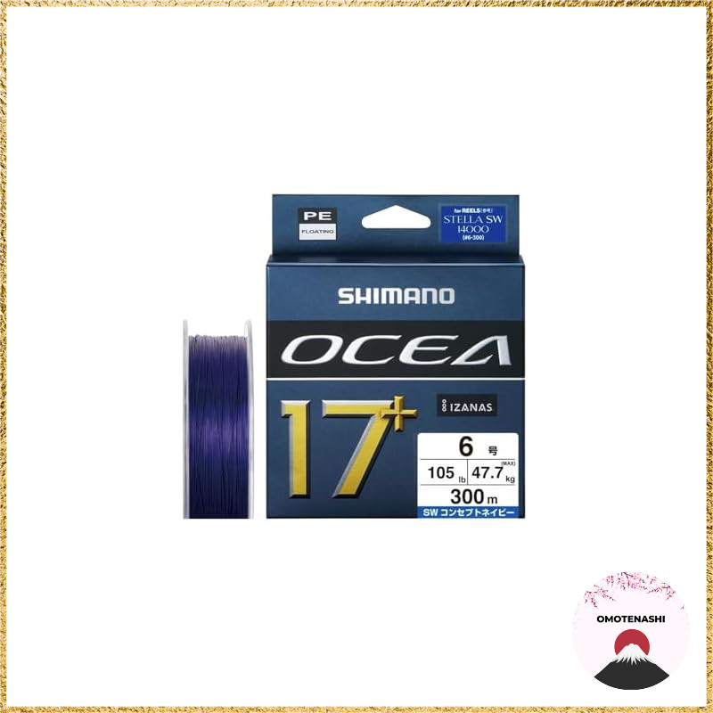 Shimano PE Line Ocea 17+ PE 300m LD-A71Y Size 6 (105lb) SW Navy