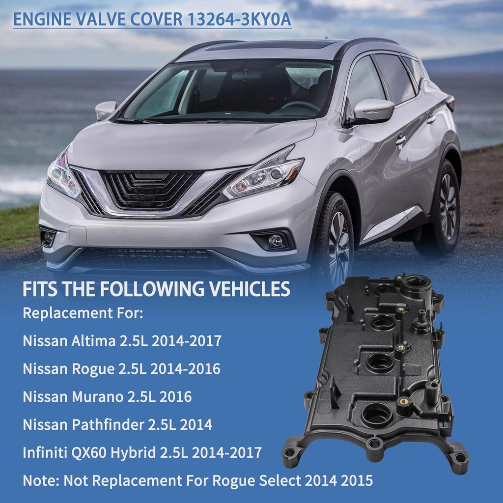 ฝาครอบวาล์วเครื่องยนต์พร้อมปะเก็น 13264-3KY0A สําหรับ Infiniti QX60 Hybrid 2014-2017, สําหรับ Nissan