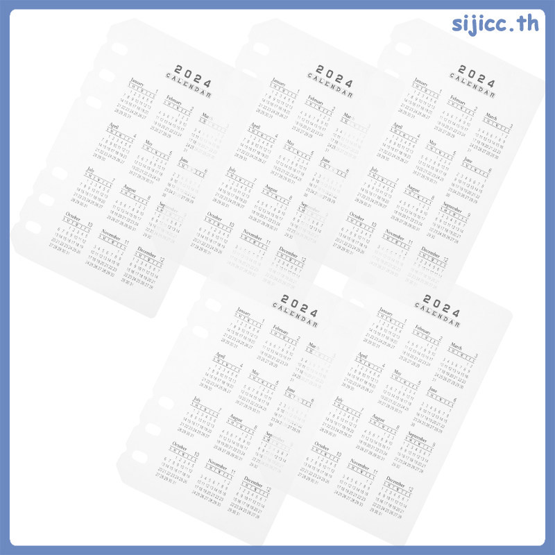 Sturdy Pp Notebook Dividers Portable Binder Separators Marked Calendar